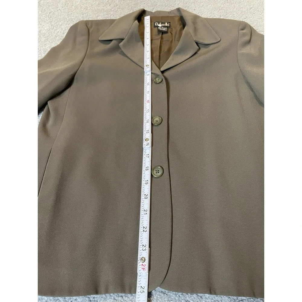 70s Rafaela 2Pc Tailored Pantsuit Womens Sz 6/8 Taupe Beige Career Business READ - Picture 15 of 16